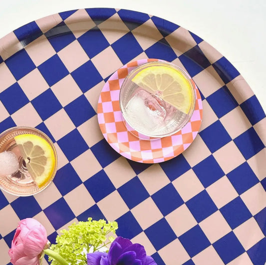 Serviertablett lavendel & rosa