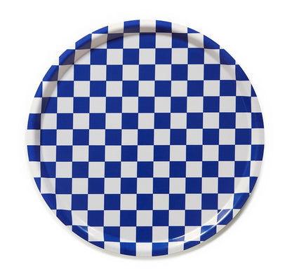 Serviertablett blau & weiss