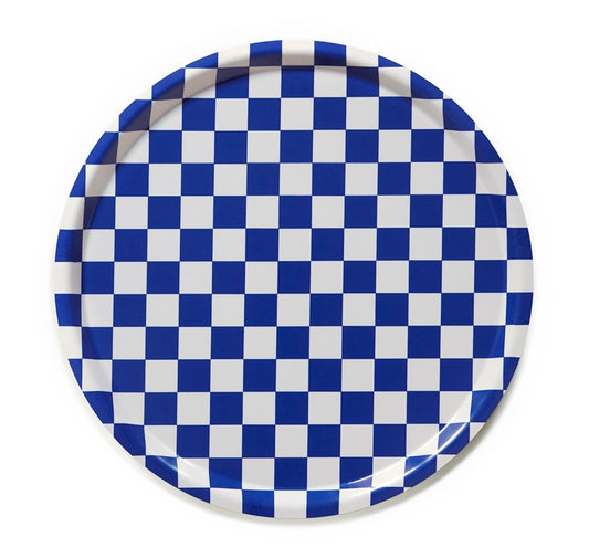 Serviertablett blau & weiss