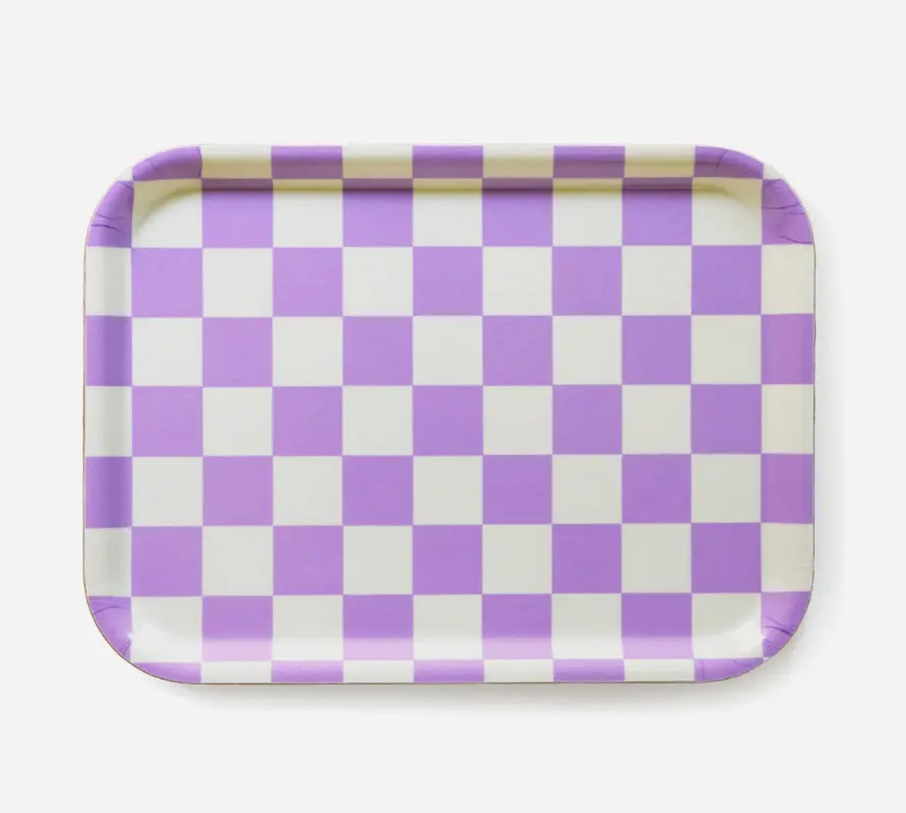 Serviertablett hellgelb & lavendel