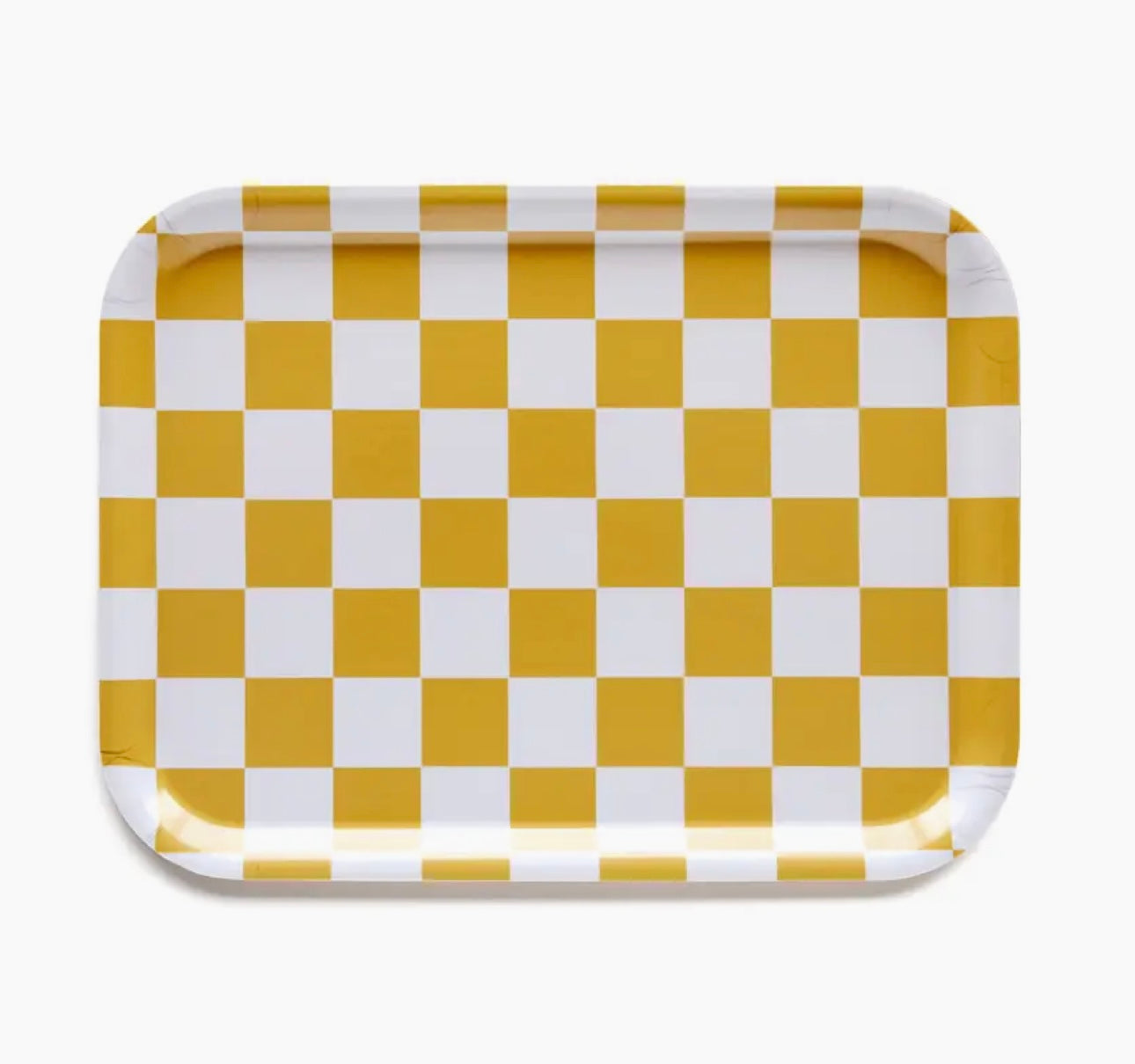 Serviertablett senfgelb & creme